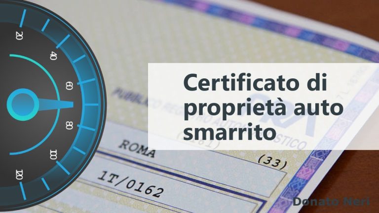Rischi legali: l’incredibile caso del certificato di propriet&agrave; auto mai avuto